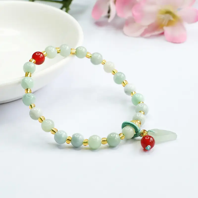 Natural Jade & Red Agate Bracelet for Women — feature 9