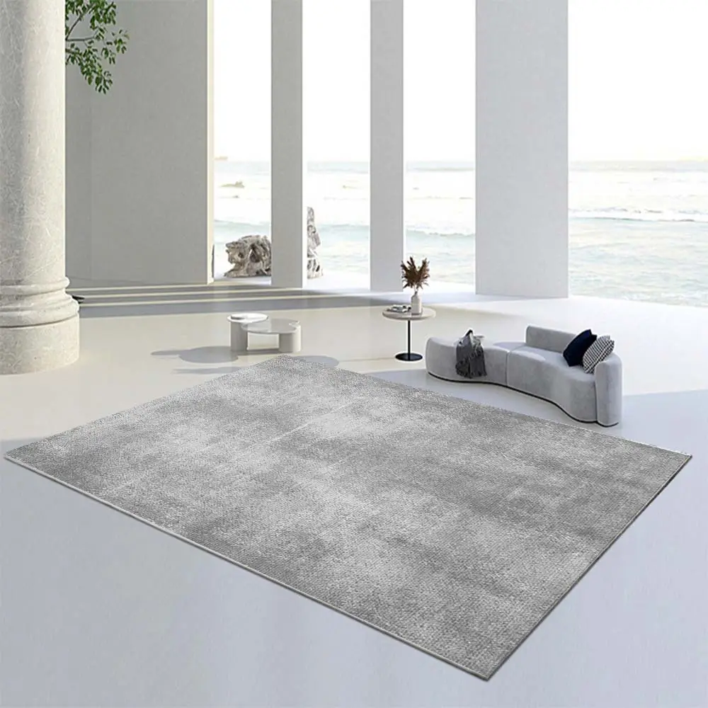 Pure Gray Abstract Woolen Coffee Table Mat - Image 7