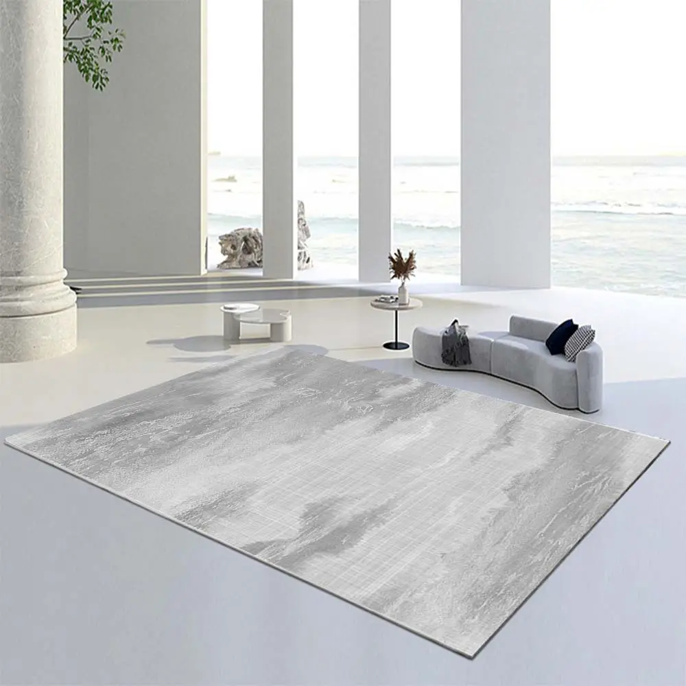 Pure Gray Abstract Woolen Coffee Table Mat - Image 14