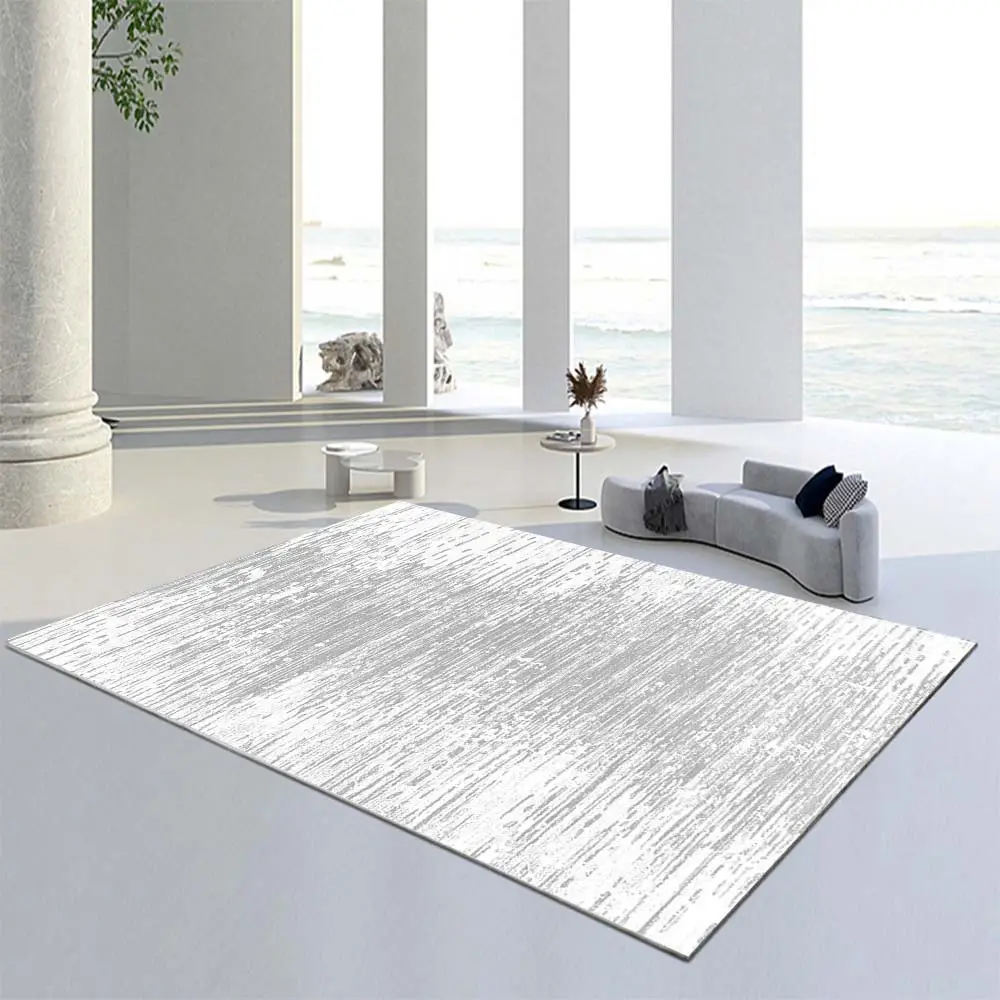 Pure Gray Abstract Woolen Coffee Table Mat - Image 17