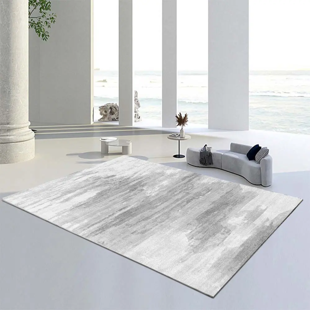 Pure Gray Abstract Woolen Coffee Table Mat - Image 20