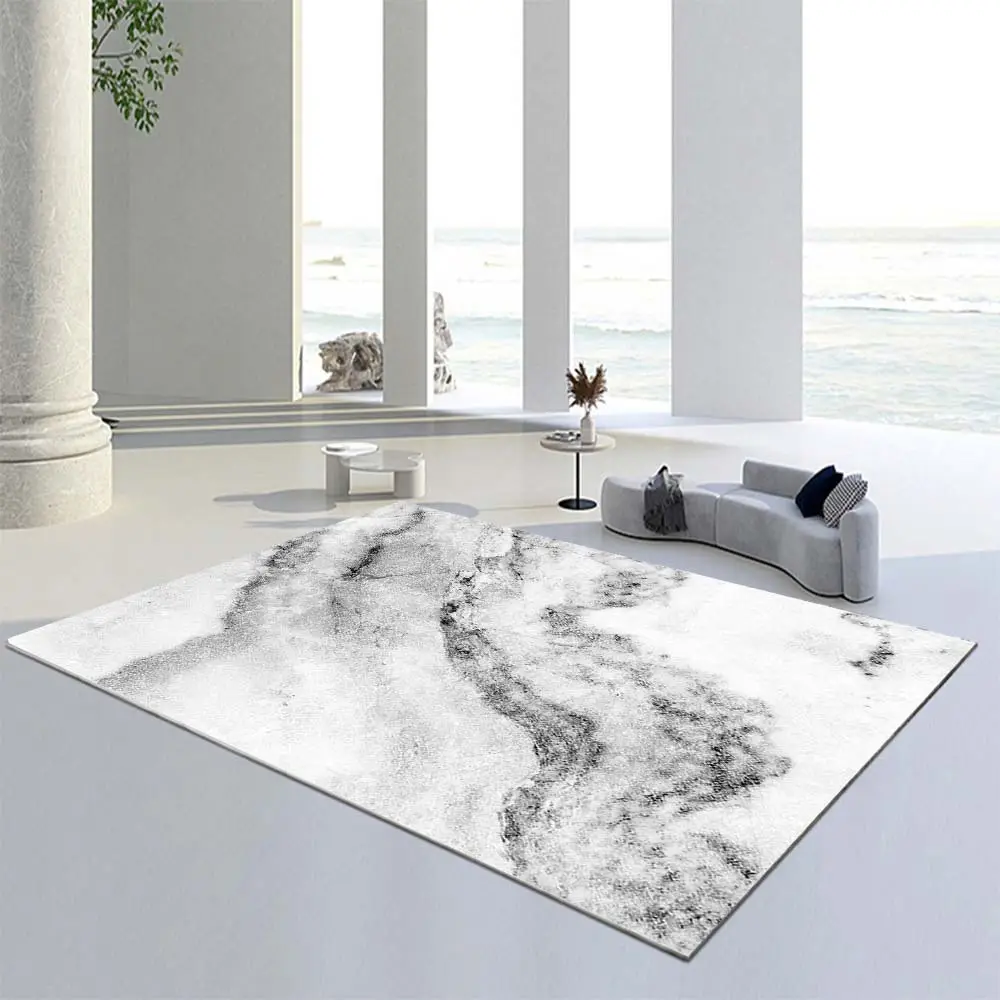 Pure Gray Abstract Woolen Coffee Table Mat - Image 6