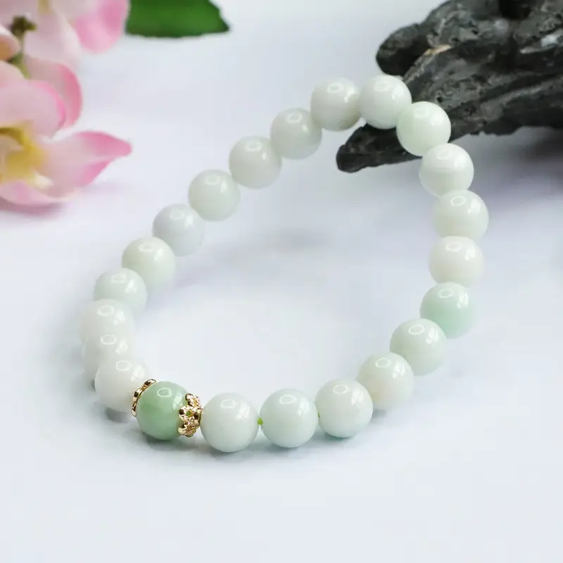 Guan Yu Natural Jade Bracelet for Women Single Heart Design — feature 10
