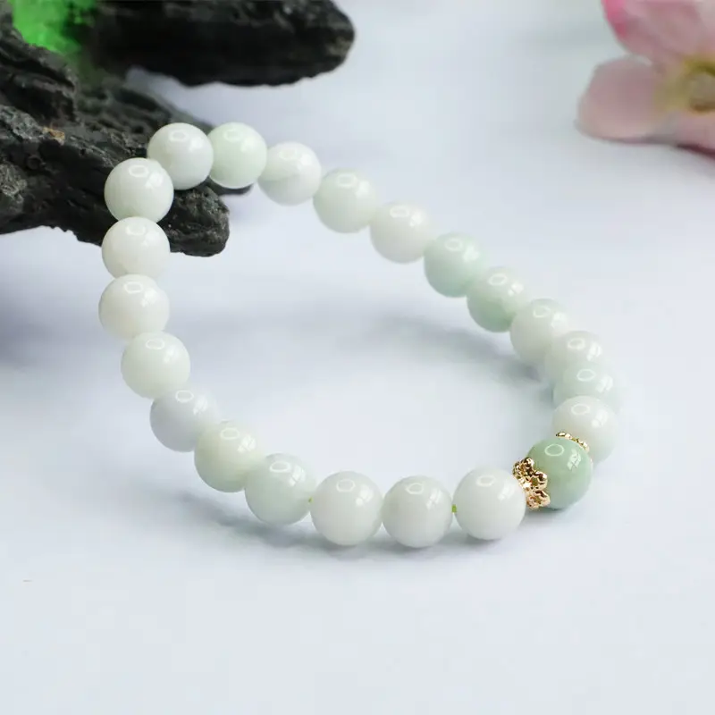 Guan Yu Natural Jade Bracelet for Women Single Heart Design — feature 11