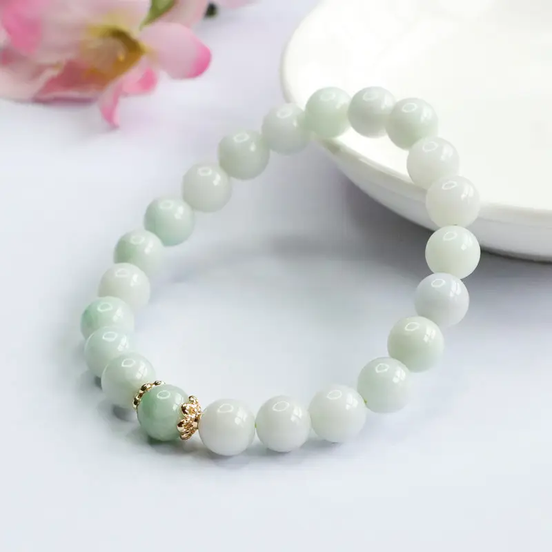 Guan Yu Natural Jade Bracelet for Women Single Heart Design