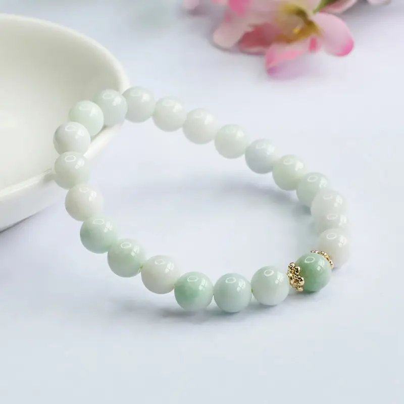 Guan Yu Natural Jade Bracelet for Women Single Heart Design — feature 7
