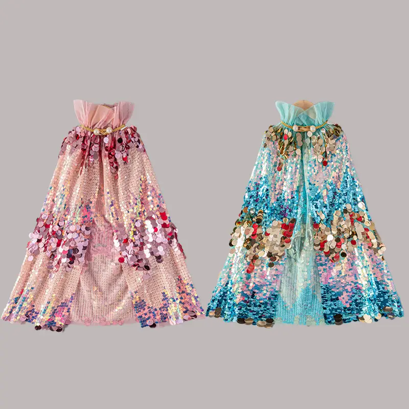 Girls Mermaid Skirt Sequin Glitter Pink 2025 - Image 4