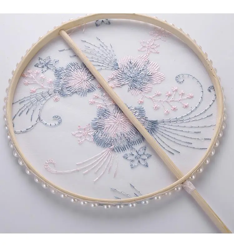 Antique Tassel Fan Long Handle Hanfu Costume Accessories — feature 7