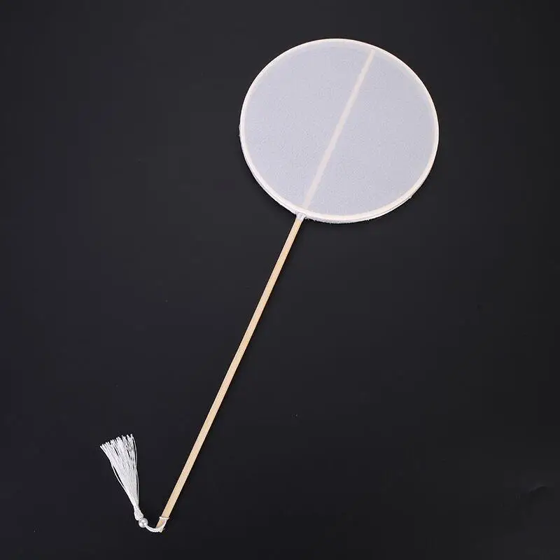 Antique Tassel Fan Long Handle Hanfu Costume Accessories - Image 5