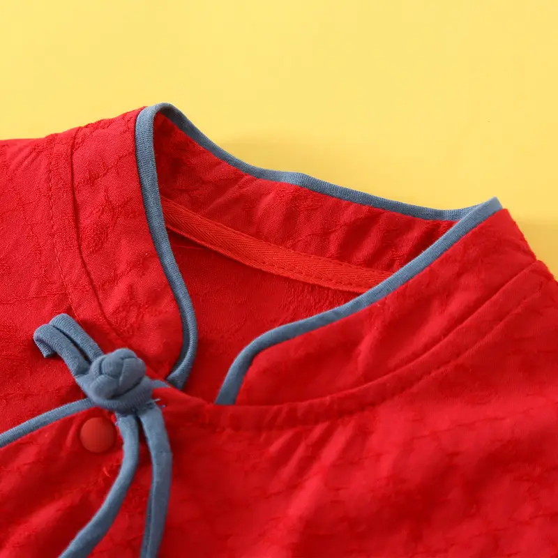 Red Long-Sleeved Women's Jumpsuit with Drawstring - Image 5