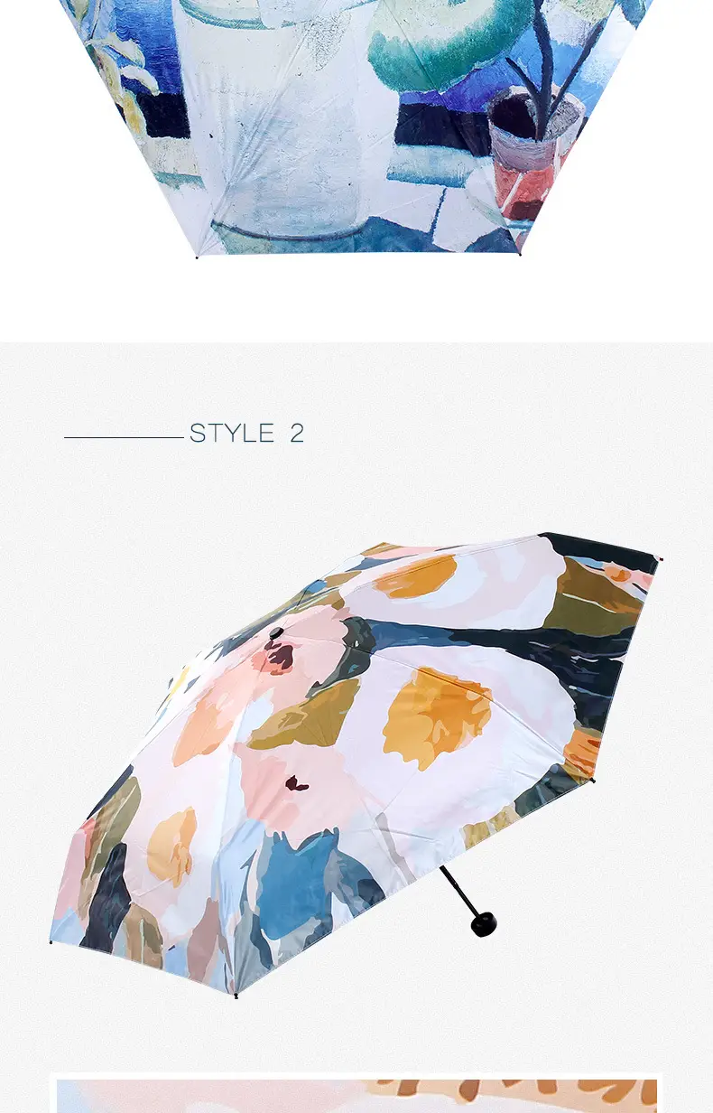 Rainproof Floral Umbrella with 50% Off Protection — feature 10