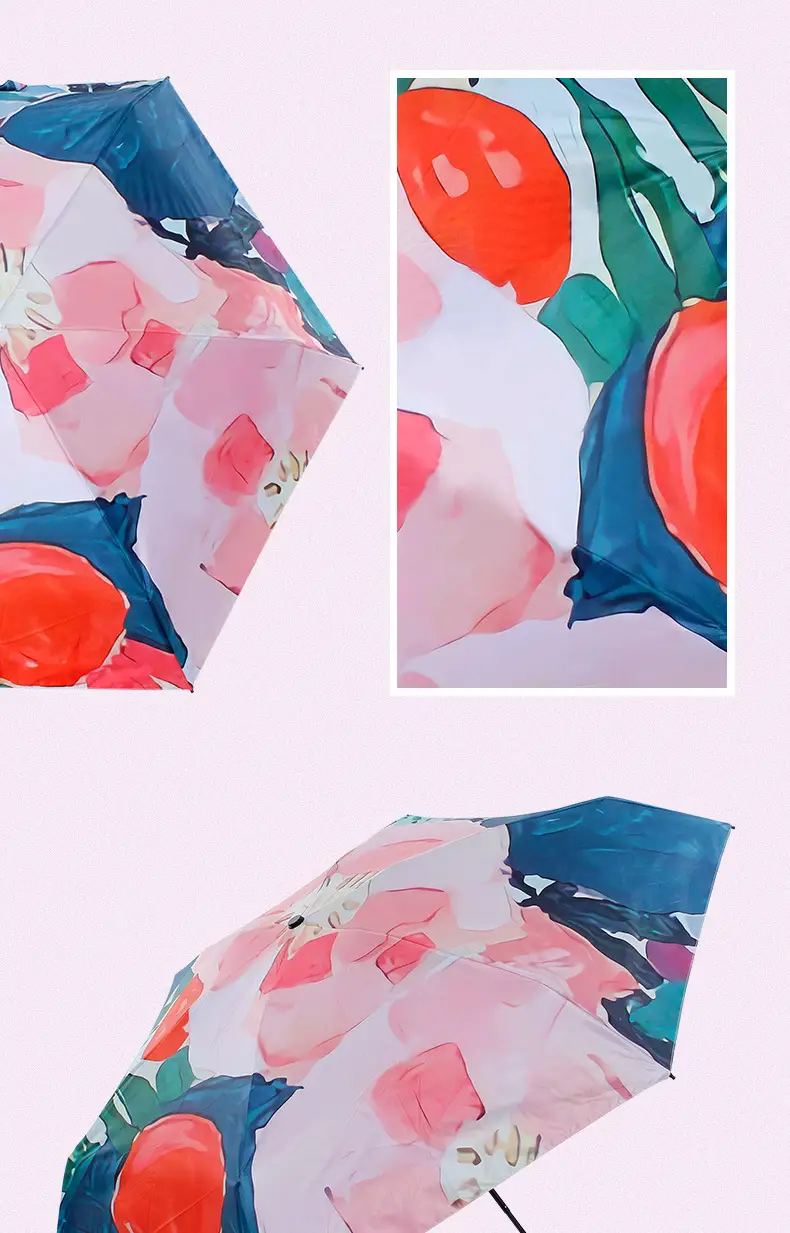 Rainproof Floral Umbrella with 50% Off Protection — feature 13