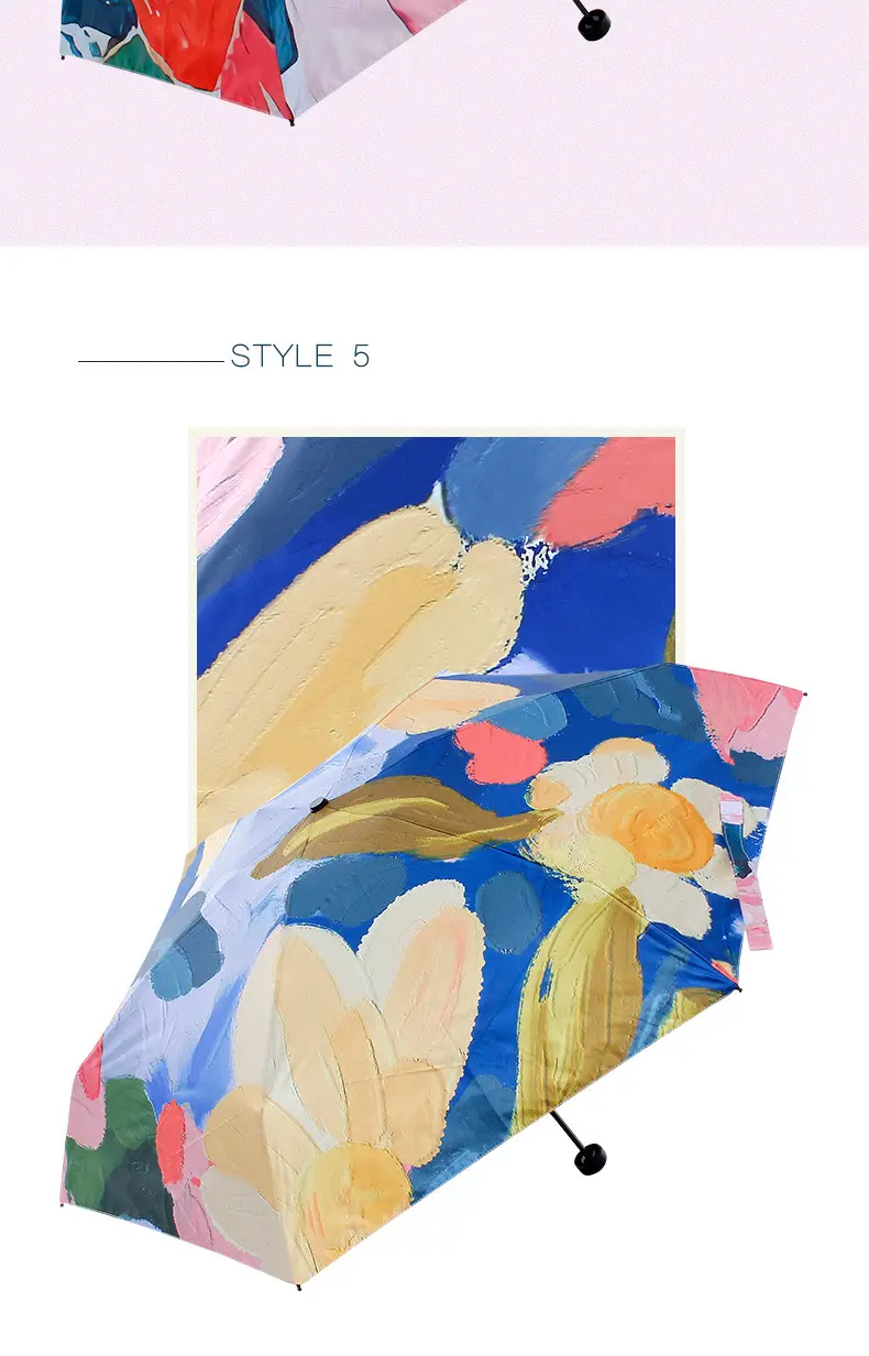 Rainproof Floral Umbrella with 50% Off Protection — feature 14