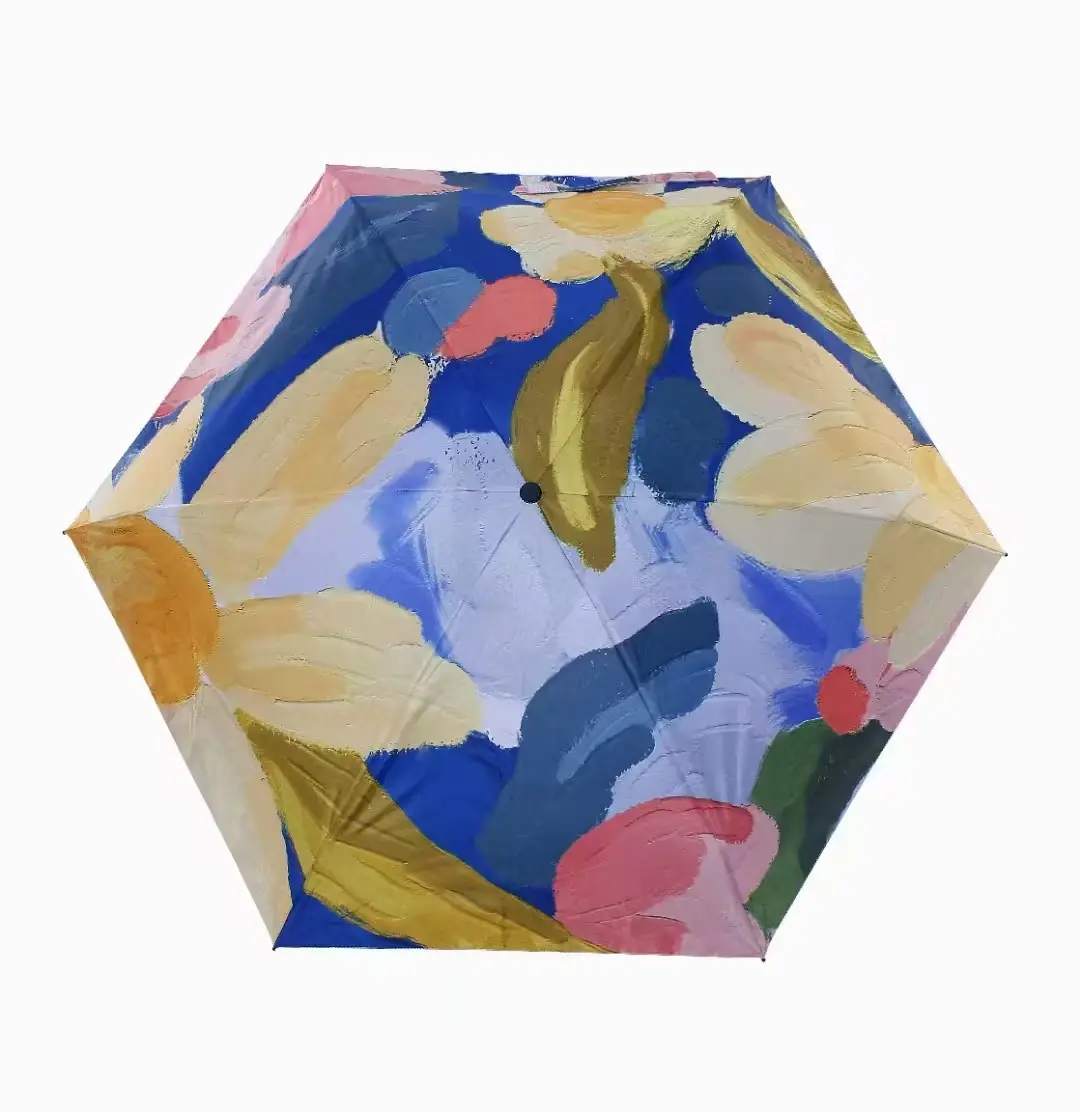 Rainproof Floral Umbrella with 50% Off Protection - Image 4