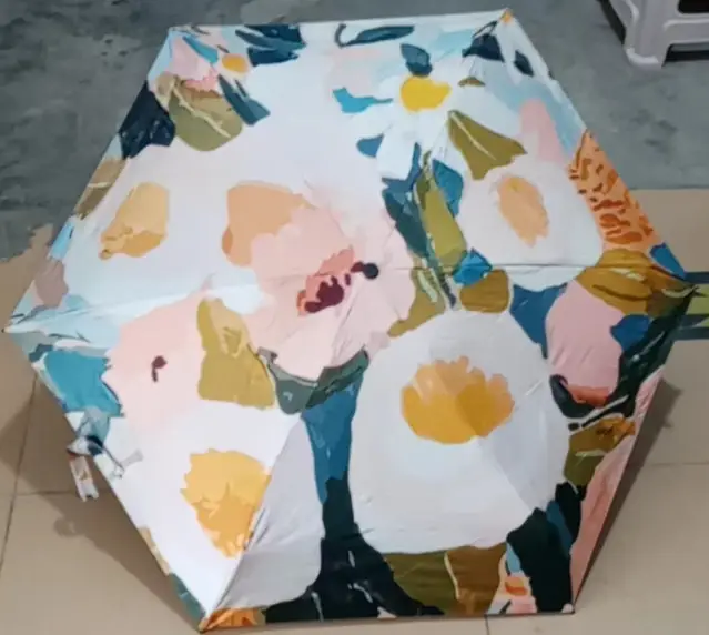 Rainproof Floral Umbrella with 50% Off Protection - Image 5