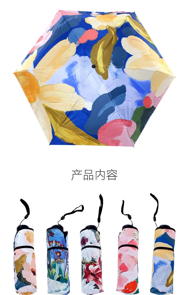 Rainproof Floral Umbrella with 50% Off Protection — feature 15