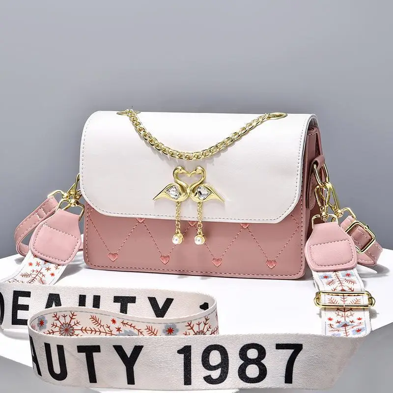 Women's White Black Chain Crossbody Bag 2025 - Image 5