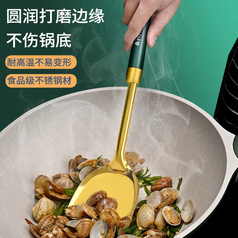 Stainless Steel Stir-fry Spoon Set 4 Pcs Non-stick - Image 14