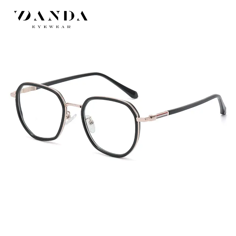 Women's Anti-Blue Light Eyebrows Glasses Gold Frame - Image 9