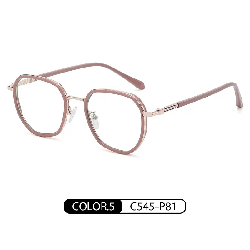 Women's Anti-Blue Light Eyebrows Glasses Gold Frame - Image 4