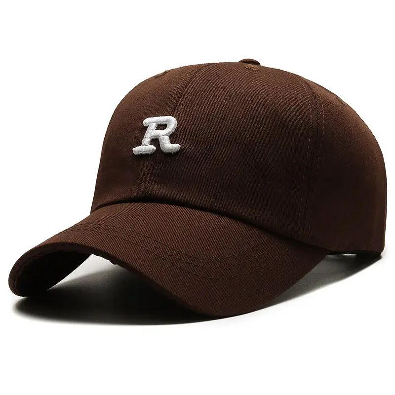 Korean Style R-Letter Embroidered Soft Cap Men Women - Image 4