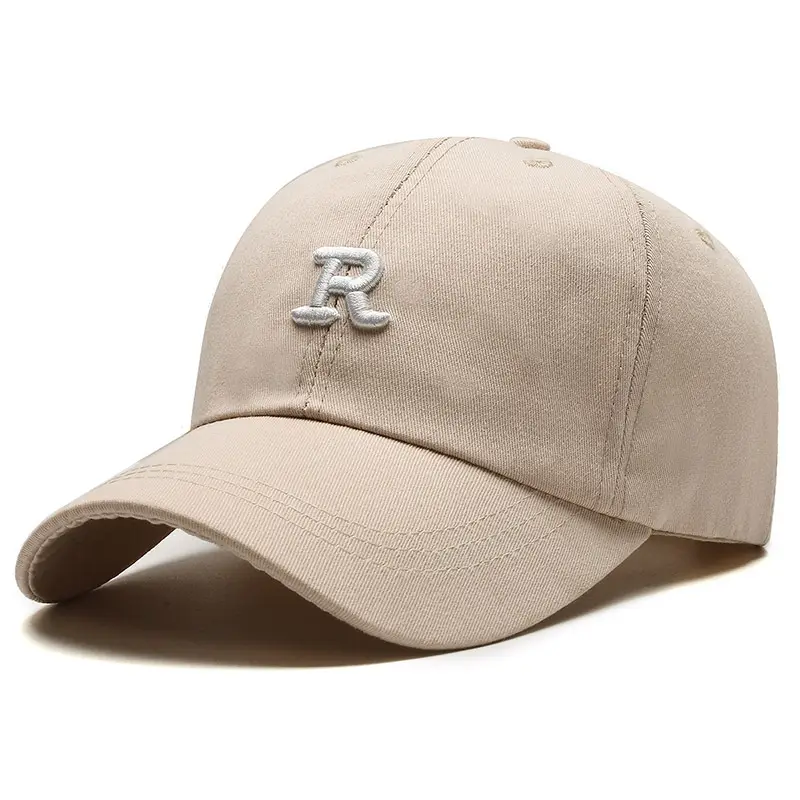 Korean Style R-Letter Embroidered Soft Cap Men Women - Image 7
