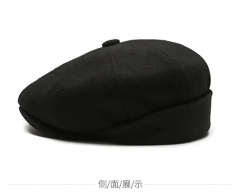Men Winter Cap Hat Warm Ear Protection Monochrome — feature 9