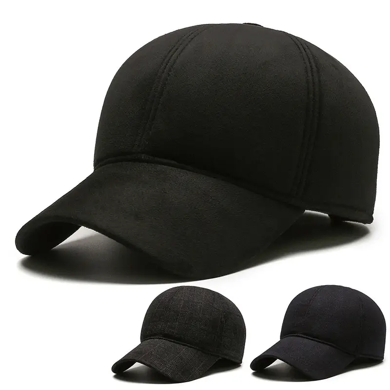 Men's Dark Grey Deerskin Beanie with Ear Protection