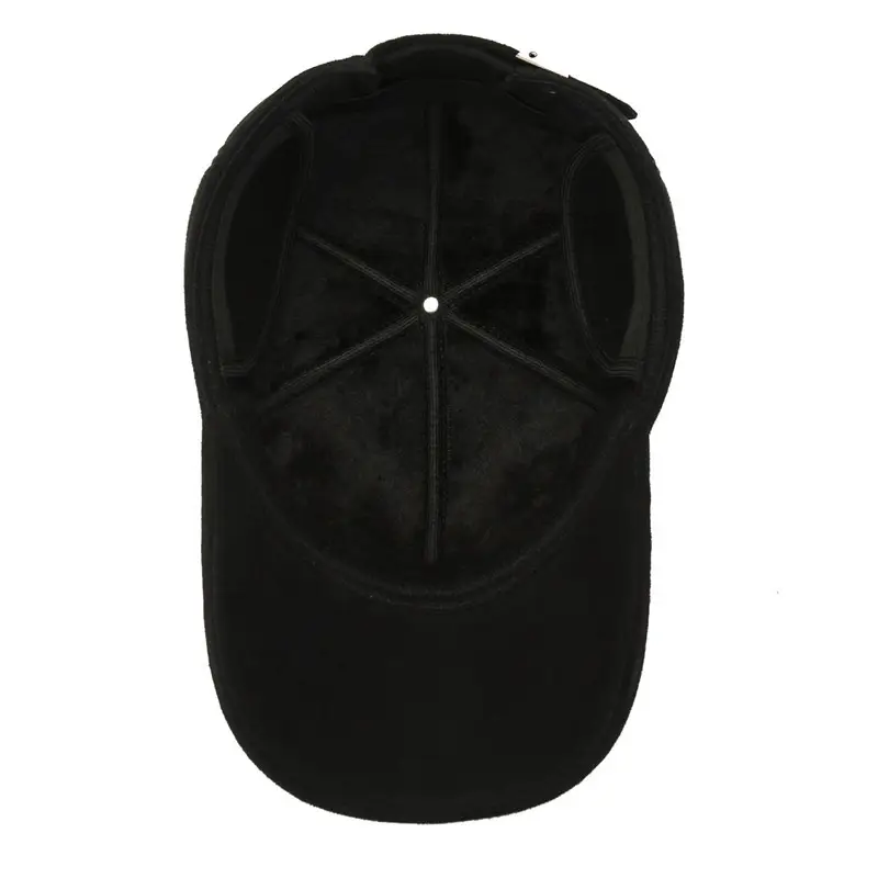 Men's Dark Grey Deerskin Beanie with Ear Protection