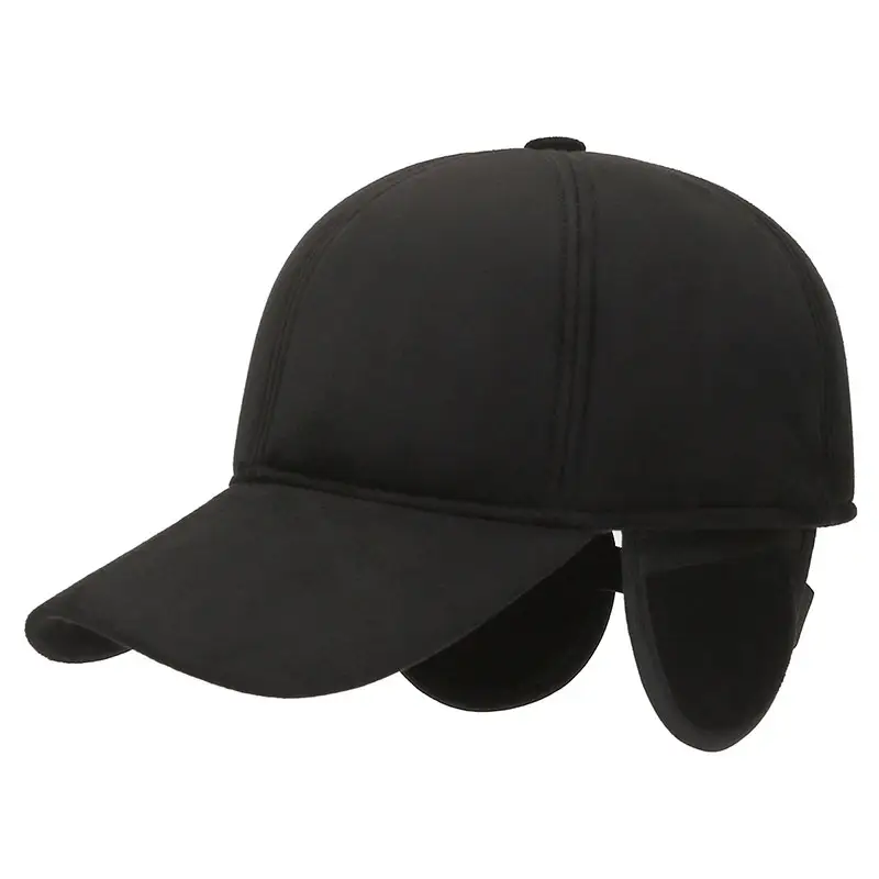 Men's Dark Grey Deerskin Beanie with Ear Protection