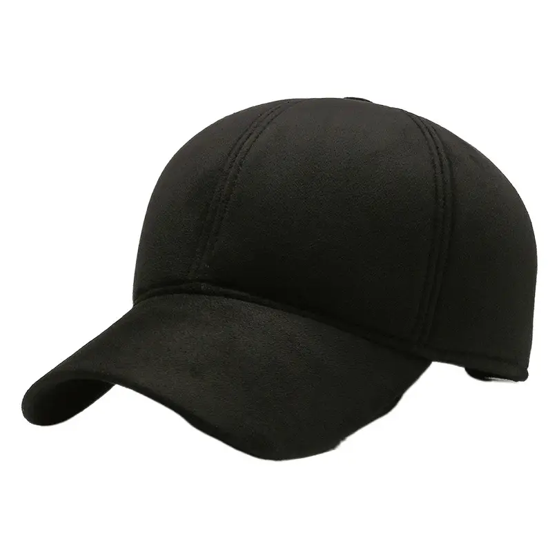 Men's Dark Grey Deerskin Beanie with Ear Protection