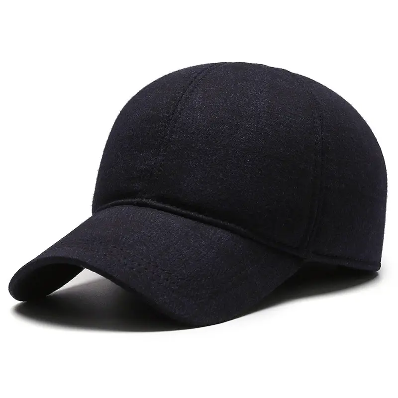 Men's Dark Grey Deerskin Beanie with Ear Protection