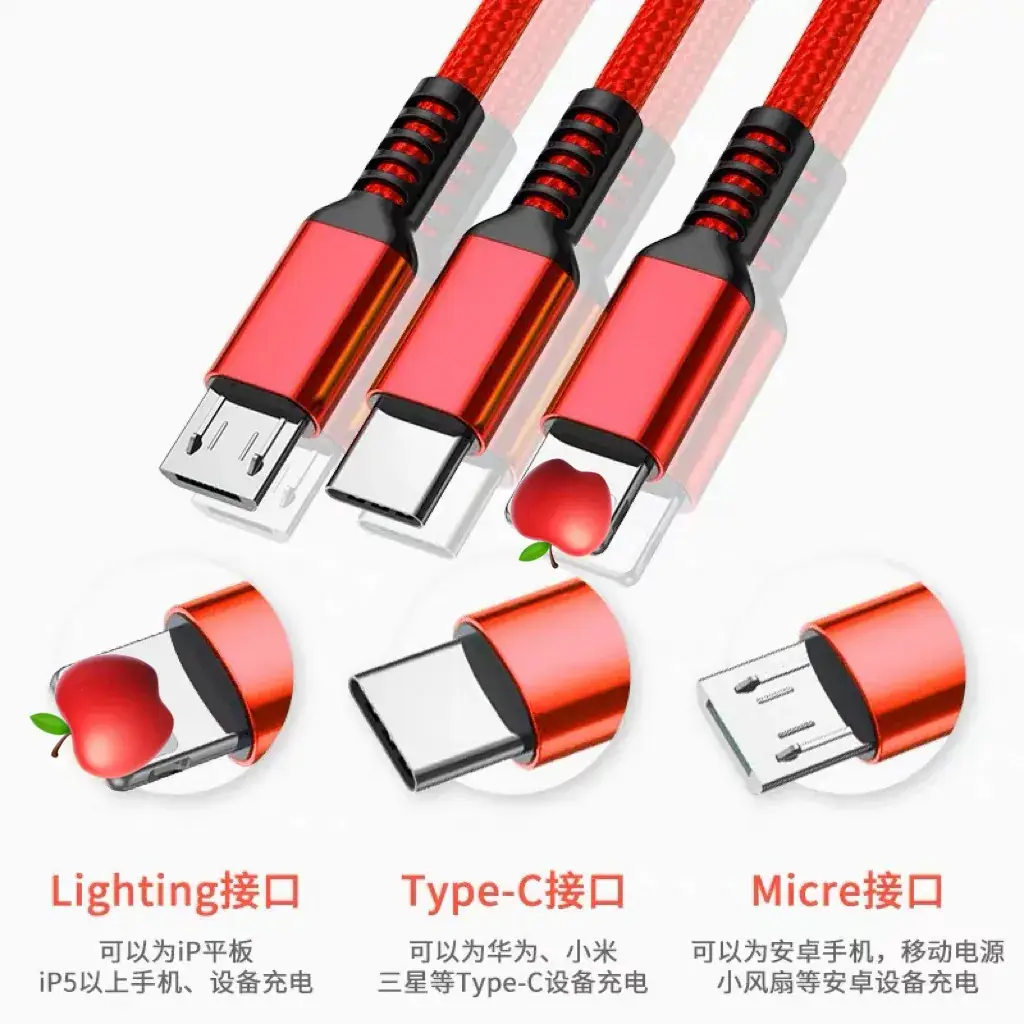 Universal 3-in-1 Fast Charging Cable for iPhone & Android - Image 11