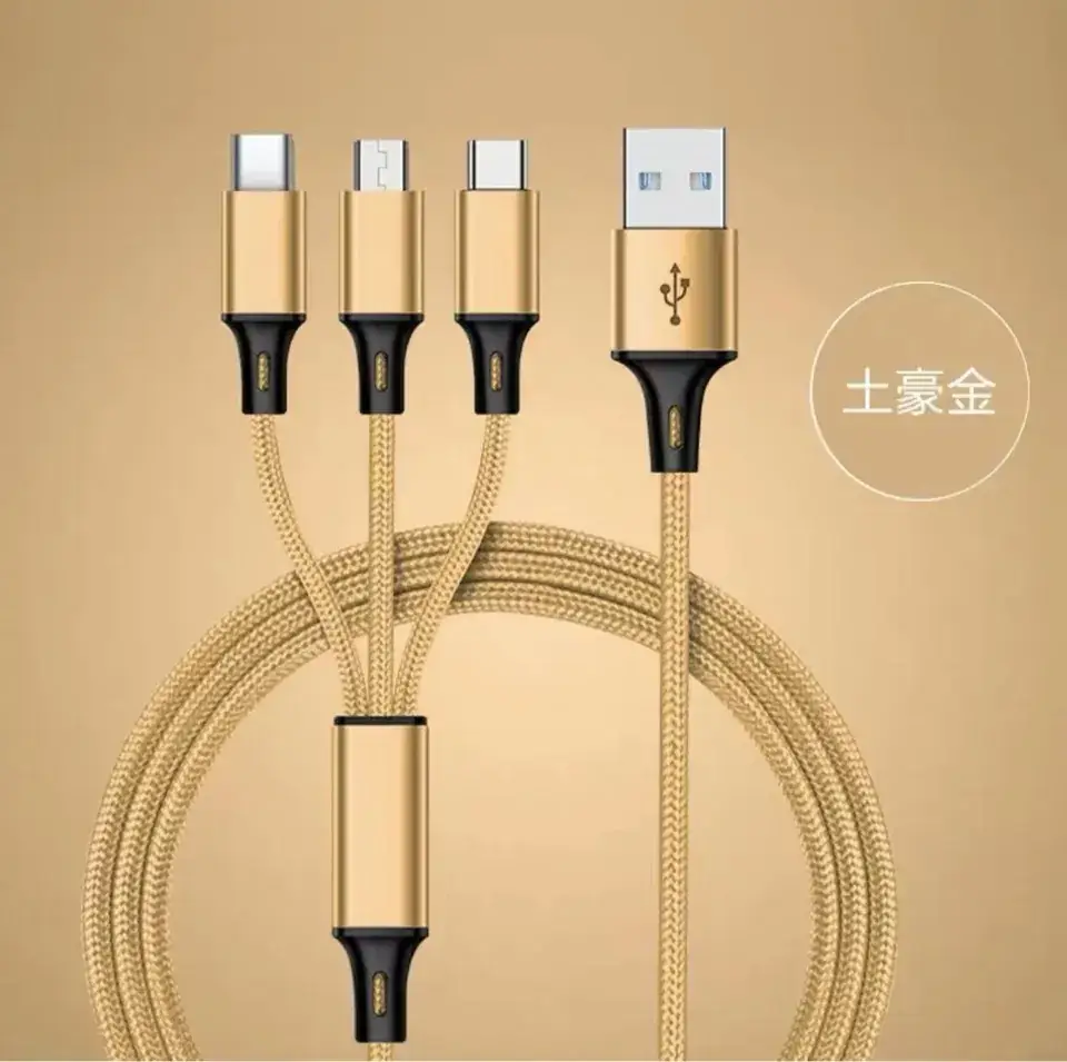 Universal 3-in-1 Fast Charging Cable for iPhone & Android - Image 3