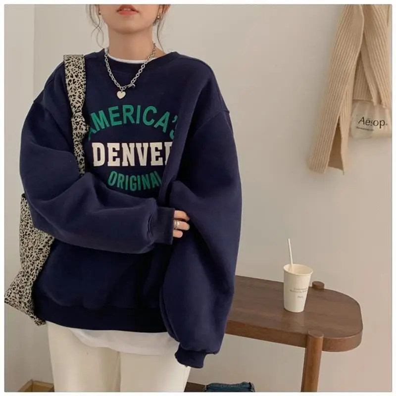 Women Round Neck Sweatshirt Denver Original Print — feature 17
