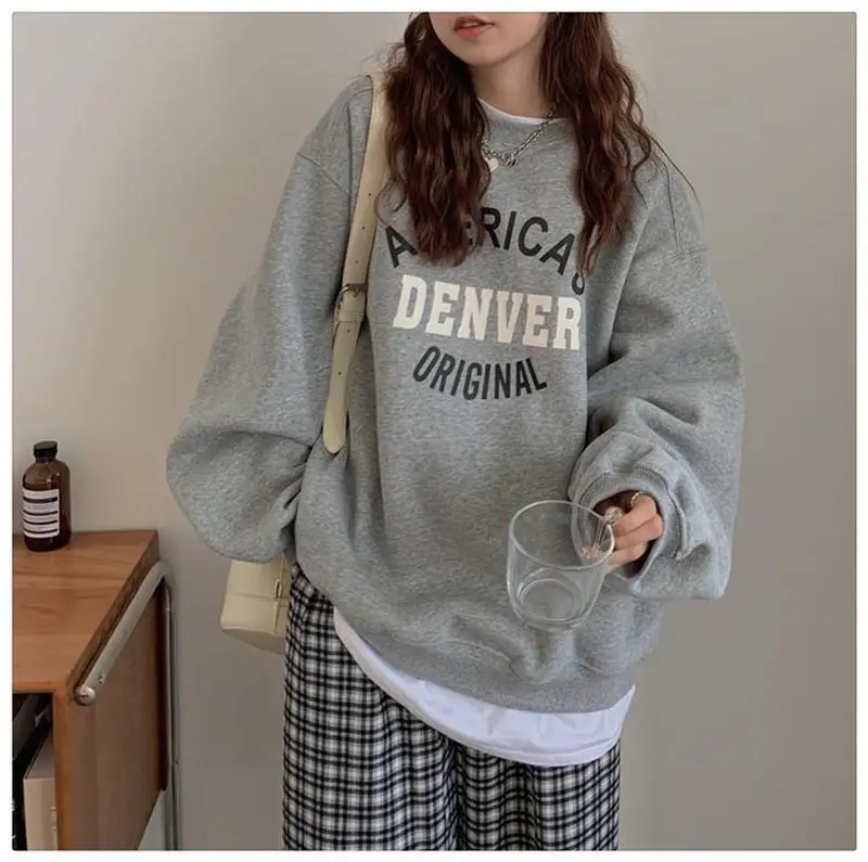 Women Round Neck Sweatshirt Denver Original Print — feature 3