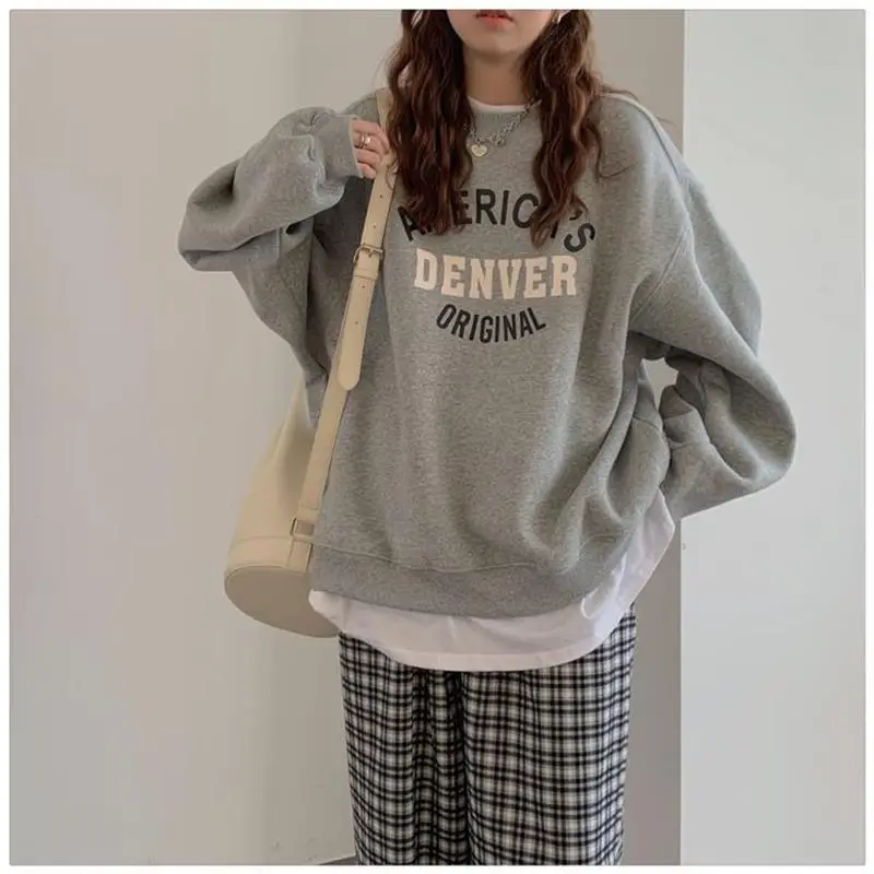Women Round Neck Sweatshirt Denver Original Print — feature 9