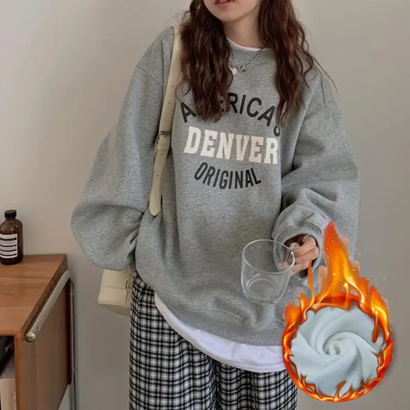 Women Round Neck Sweatshirt Denver Original Print - Image 3