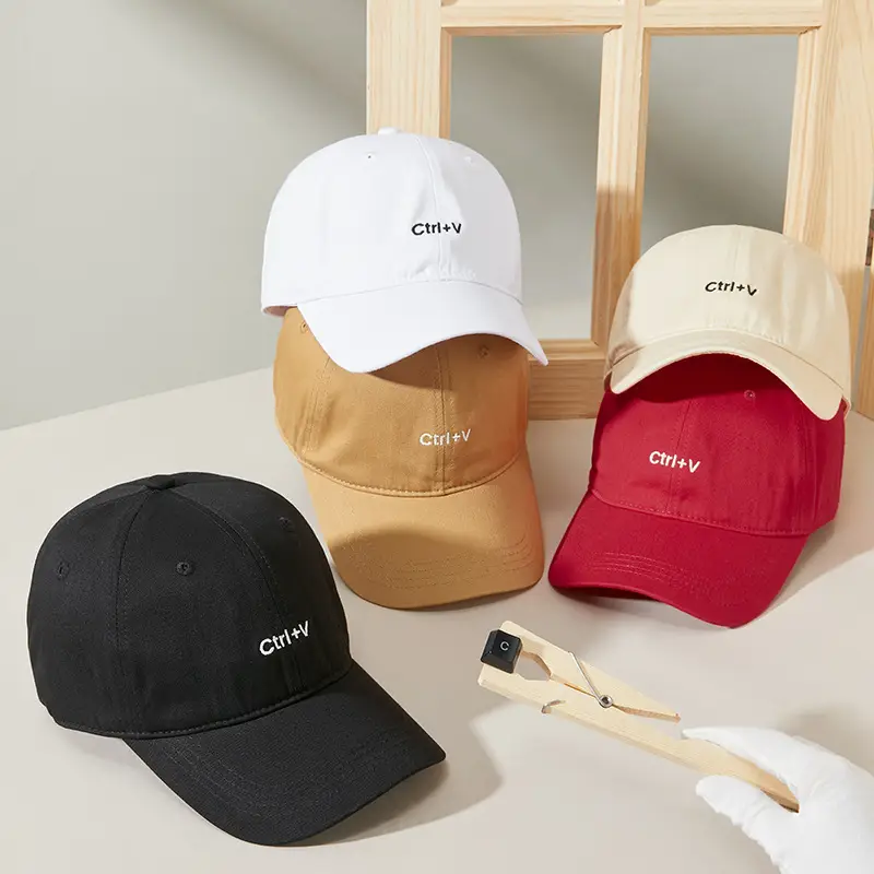 Men Pure Cotton Letter Embroidered Baseball Cap - Image 18