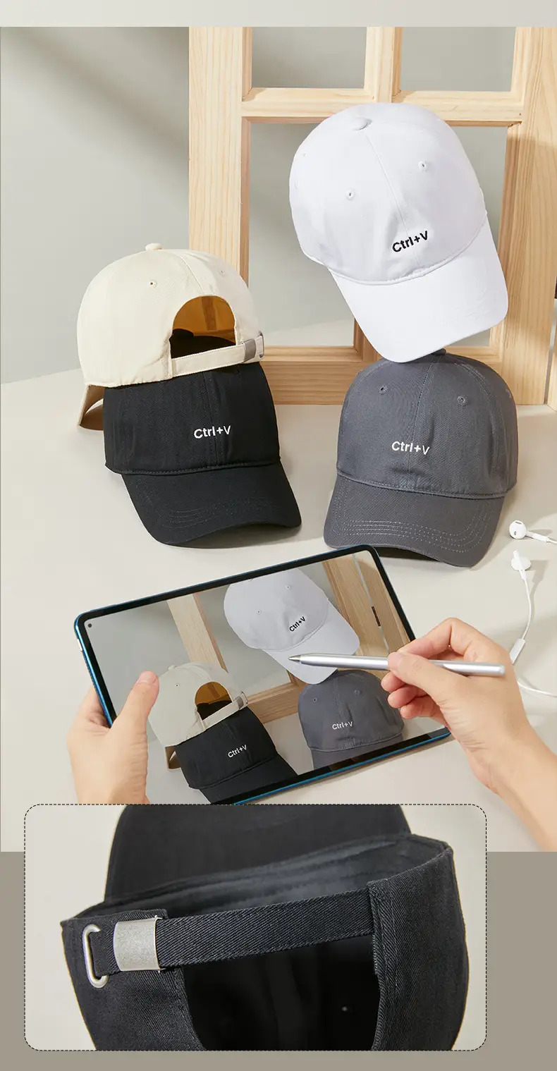Men Pure Cotton Letter Embroidered Baseball Cap — feature 13