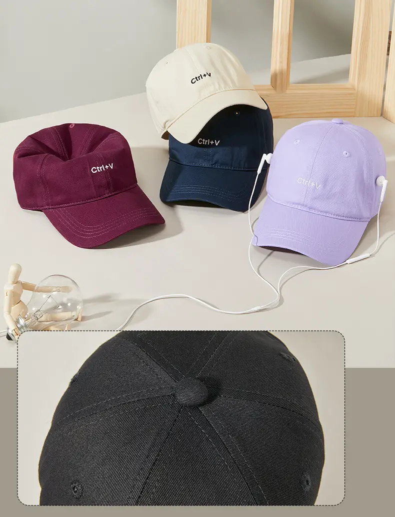 Men Pure Cotton Letter Embroidered Baseball Cap — feature 8