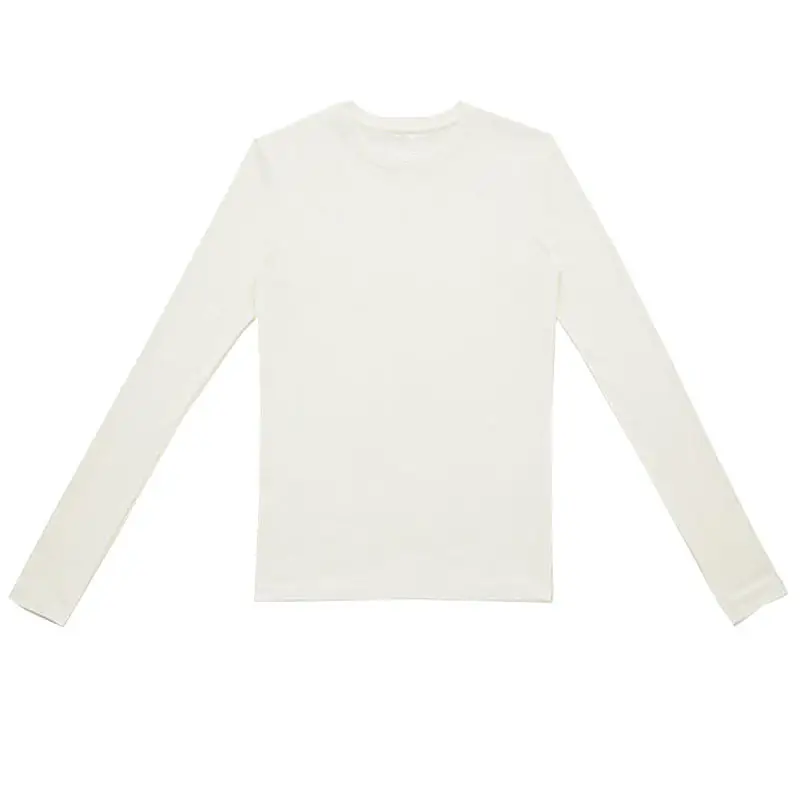 Women's Black Slim Fit Bamboo T-Shirt for Spring Autumn - Image 5