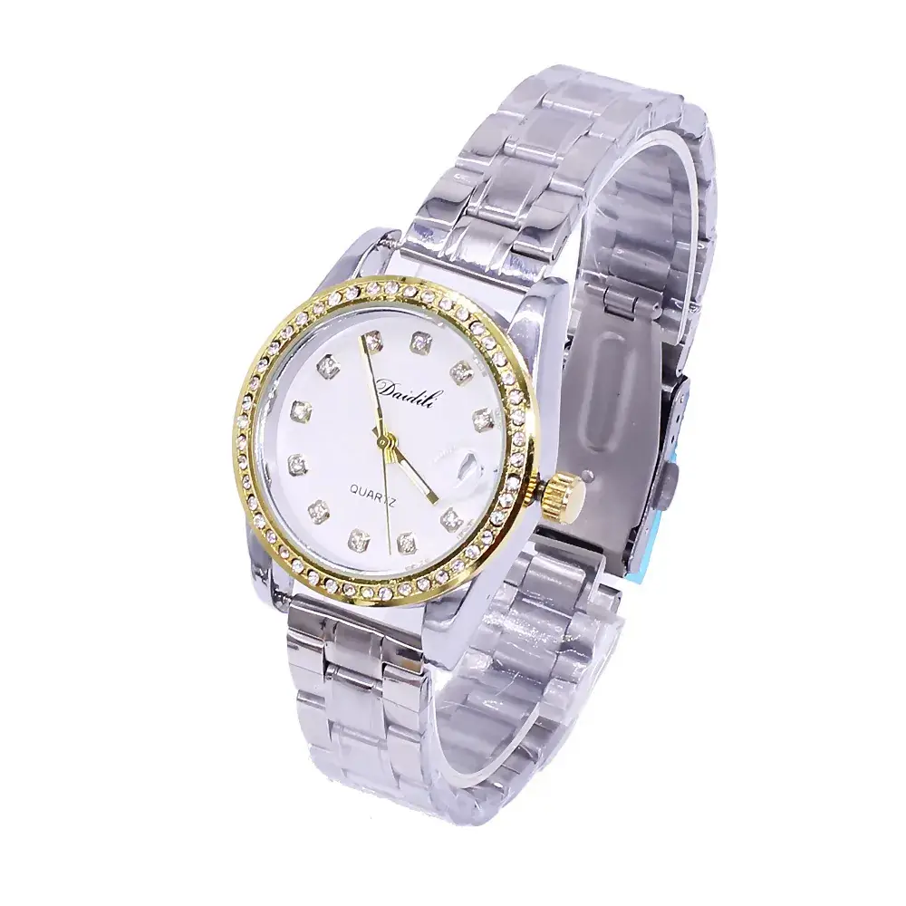 Women's Crystal Watch with Gold Plated Band - Image 4