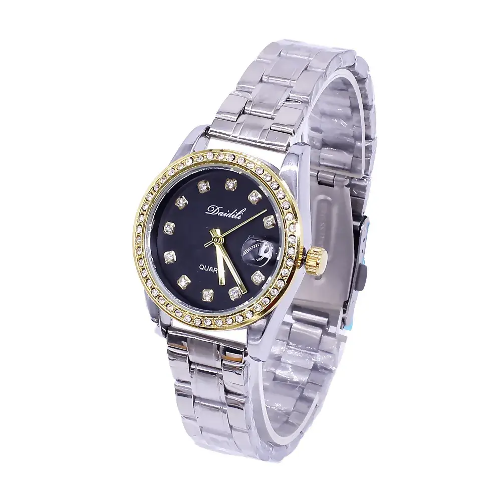 Women's Crystal Watch with Gold Plated Band - Image 3