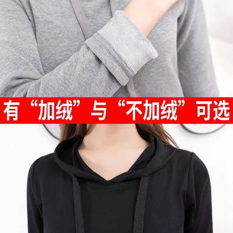 Women Cotton Knee Length Sweat Dress Large Black - Image 9