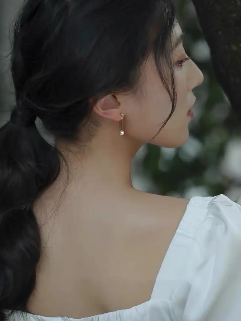 Natural Pearl Earrings for Women Long Round Face — feature 4