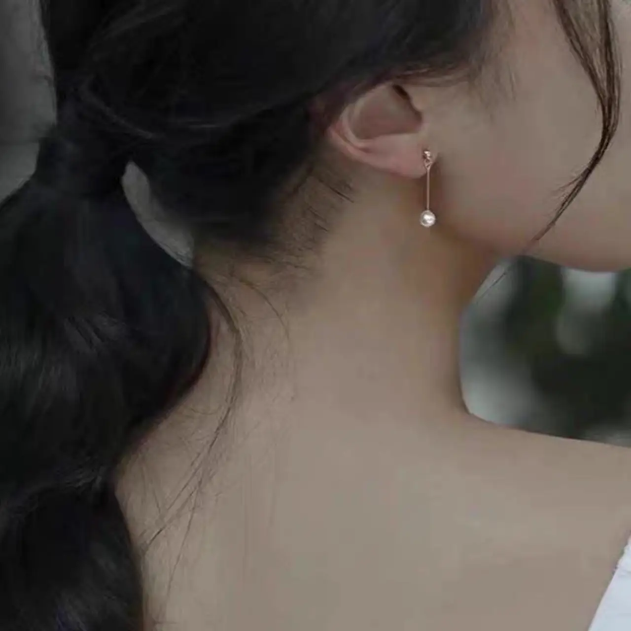 Natural Pearl Earrings for Women Long Round Face — feature 7