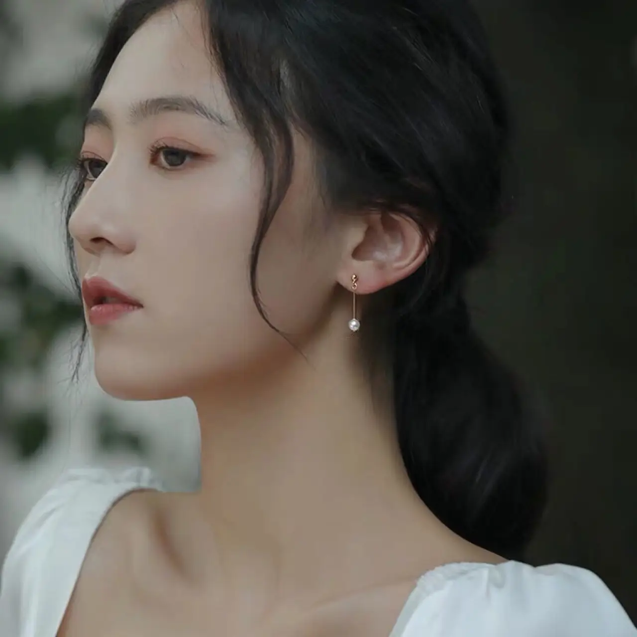 Natural Pearl Earrings for Women Long Round Face — feature 9