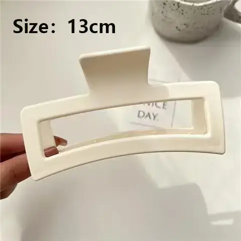 13cm Oversized White Hair Clip for Girls