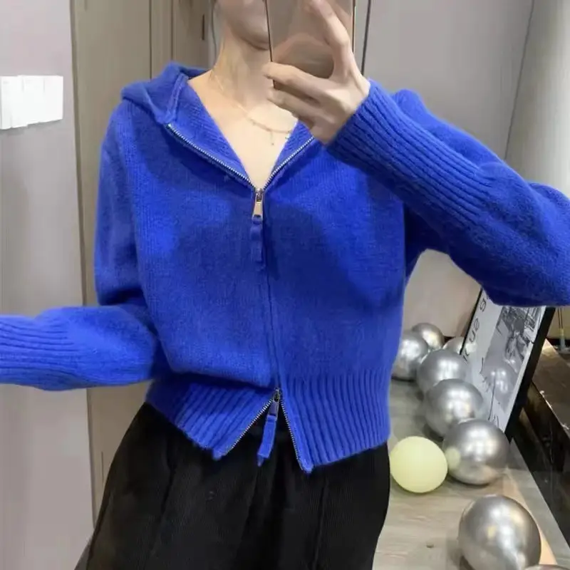 Blue Knit Short Cardigan for Women 2025 - Image 5